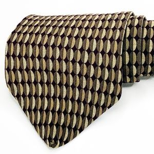 Kenneth Cole Tie 100% Silk Multi-Color Geometric